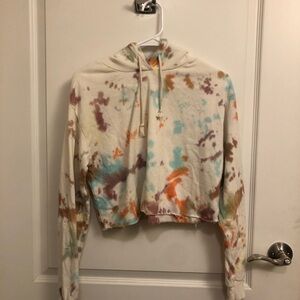 Tie-Dye Cropped Hoodie